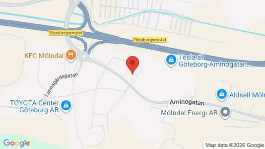 Kontorslokaler att hyra i Mölndal - kort over placeringen