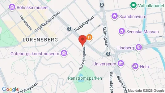 Kontorslokaler att hyra i Johanneberg - kort over placeringen