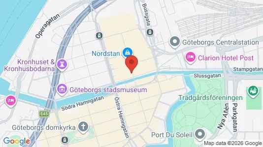 Kontorslokaler att hyra i Göteborg Centrum - kort over placeringen