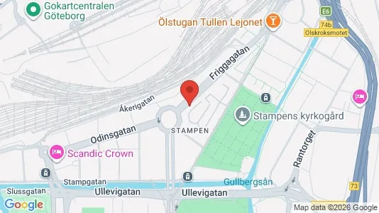 Kontorslokaler att hyra i Göteborg Centrum - kort over placeringen