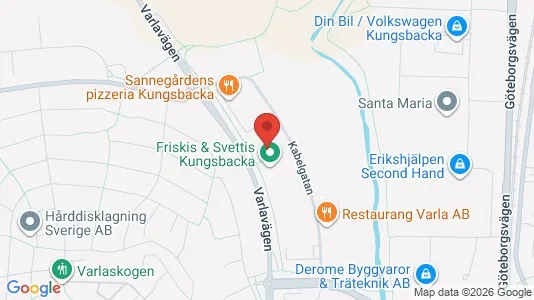 Affärslokaler att hyra i Kungsbacka - kort over placeringen