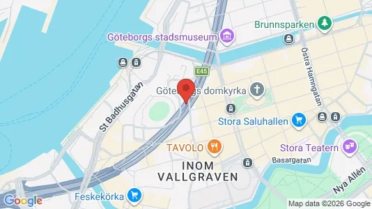Kontorslokaler att hyra i Göteborg Centrum - kort over placeringen