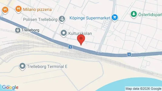 Affärslokaler att hyra i Trelleborg - kort over placeringen