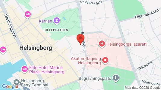 Kontorslokaler att hyra i Helsingborg - kort over placeringen