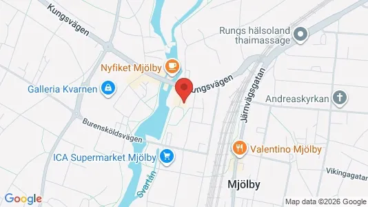 Affärslokaler att hyra i Mjölby - kort over placeringen