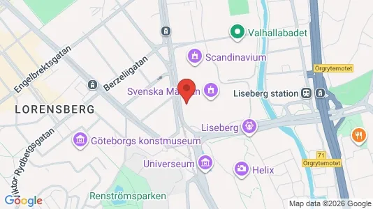 Affärslokaler att hyra i Göteborg Centrum - kort over placeringen