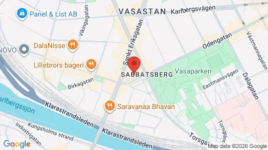 Kontorslokaler att hyra i Vasastan - kort over placeringen