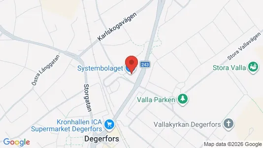 Industrilokaler att hyra i Degerfors - kort over placeringen