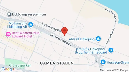Kontorslokaler att hyra i Lidköping - Bild från Google Street View