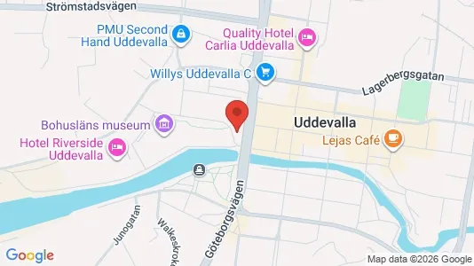 Kontorslokaler att hyra i Uddevalla - kort over placeringen
