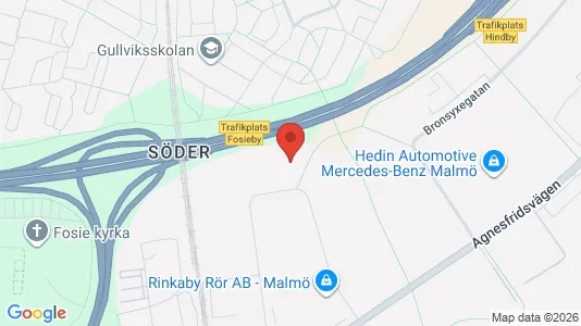 Kontorslokaler att hyra i Fosie - kort over placeringen