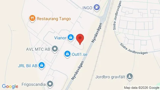 Industrilokaler att hyra i Haninge - kort over placeringen