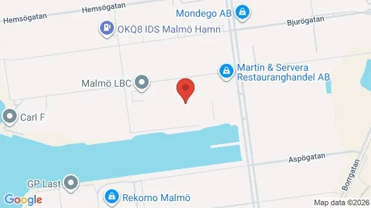 Industrilokaler att hyra i Malmö Centrum - kort over placeringen
