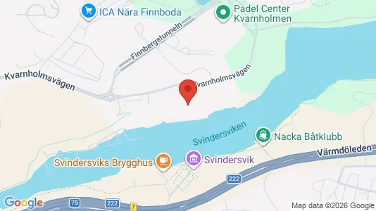Lagerlokaler att hyra i Nacka - kort over placeringen