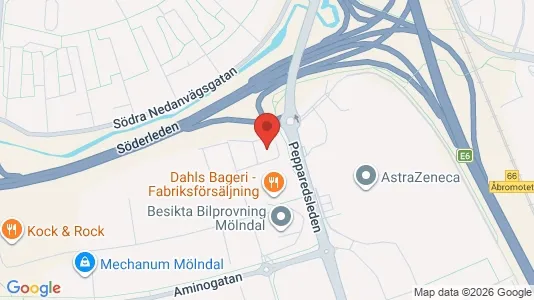 Lagerlokaler att hyra i Mölndal - Bild från Google Street View