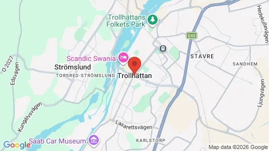 Butikslokaler att hyra i Trollhättan - Bild från Google Street View