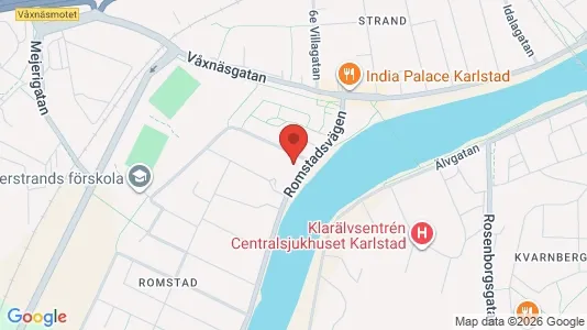 Fastighetsmarker att hyra i Karlstad - kort over placeringen