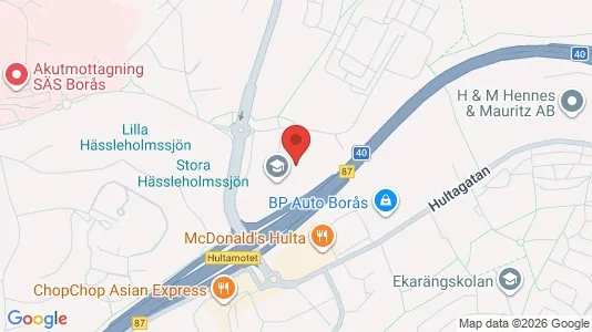 Lagerlokaler att hyra i Borås - kort over placeringen