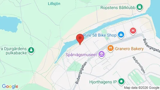 Affärslokaler att hyra i Gärdet/Djurgården - kort over placeringen