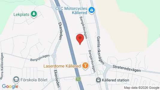Industrilokaler att hyra i Mölndal - kort over placeringen