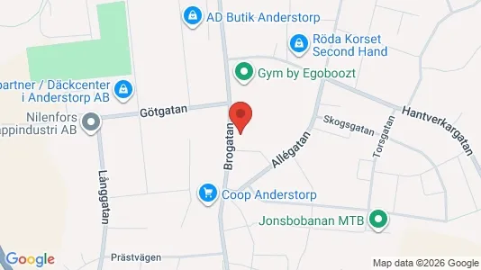Affärslokaler till försäljning i Gislaved - kort over placeringen