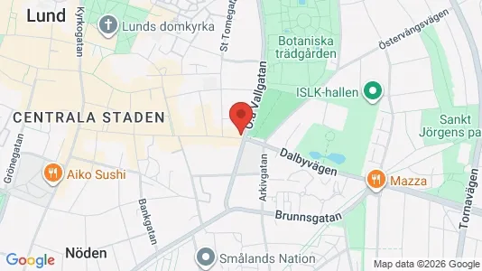 Kontorslokaler att hyra i Lund - kort over placeringen