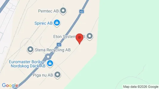 Lagerlokaler att hyra i Borås - kort over placeringen