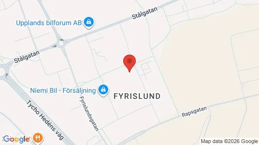 Coworking spaces att hyra i Uppsala - kort over placeringen