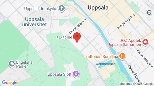 Affärslokaler att hyra i Uppsala - kort over placeringen
