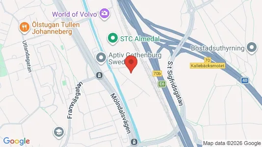 Kontorslokaler att hyra i Johanneberg - kort over placeringen