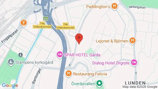Kontorslokaler att hyra i Örgryte-Härlanda - kort over placeringen