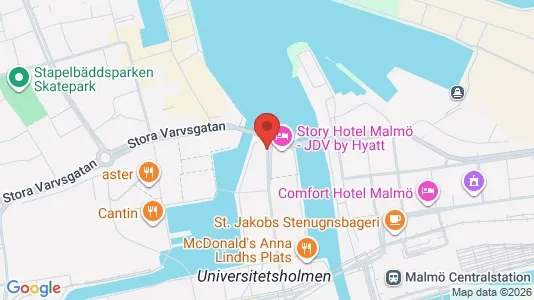 Affärslokaler att hyra i Malmö Centrum - kort over placeringen