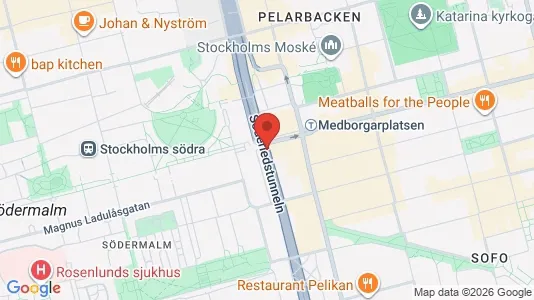 Affärslokaler att hyra i Södermalm - kort over placeringen
