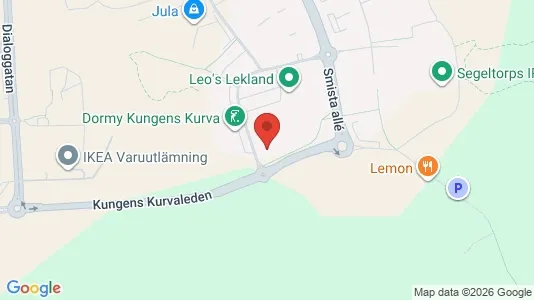Affärslokaler att hyra i Huddinge - kort over placeringen
