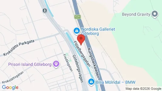 Kontorslokaler att hyra i Mölndal - kort over placeringen
