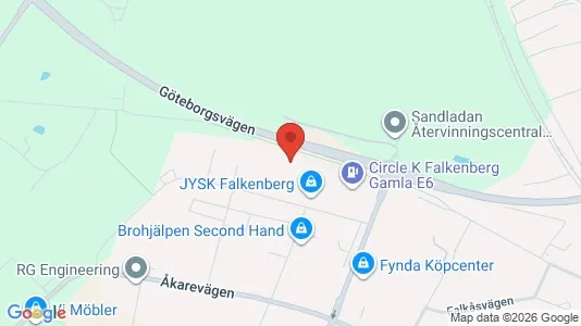 Affärslokaler att hyra i Falkenberg - Bild från Google Street View
