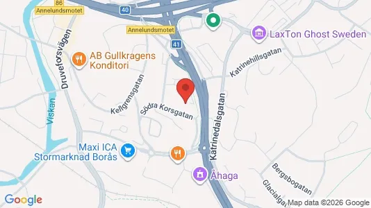 Kontorslokaler att hyra i Borås - kort over placeringen