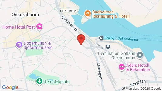 Affärslokaler till försäljning i Oskarshamn - Bild från Google Street View