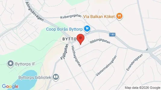 Kontorslokaler att hyra i Borås - kort over placeringen