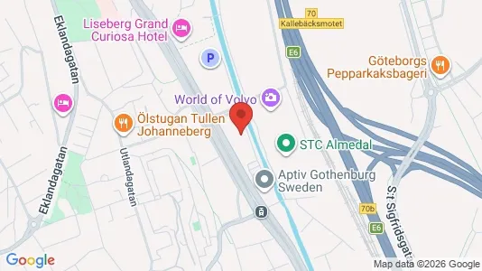 Kontorslokaler att hyra i Johanneberg - kort over placeringen