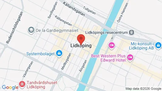 Affärslokaler att hyra i Lidköping - Bild från Google Street View