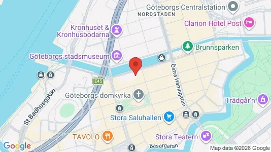 Kontorslokaler att hyra i Göteborg Centrum - kort over placeringen