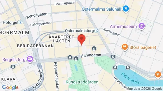 Kontorslokaler att hyra i Stockholm Innerstad - kort over placeringen