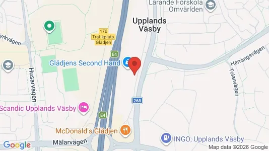 Kontorslokaler att hyra i Upplands Väsby - kort over placeringen