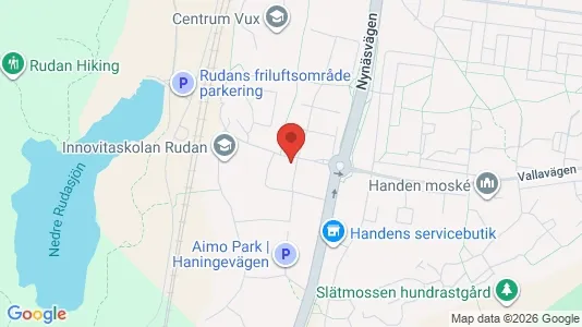 Affärslokaler att hyra i Haninge - kort over placeringen
