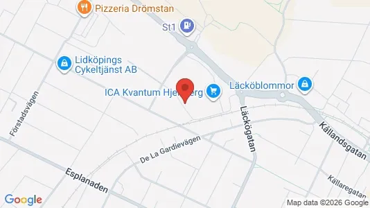 Affärslokaler att hyra i Lidköping - kort over placeringen