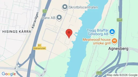 Lagerlokaler att hyra i Göteborg Centrum - kort over placeringen