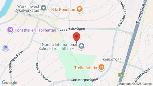 Kontorslokaler att hyra i Trollhättan - kort over placeringen