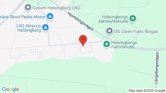 Affärslokaler att hyra i Helsingborg - kort over placeringen