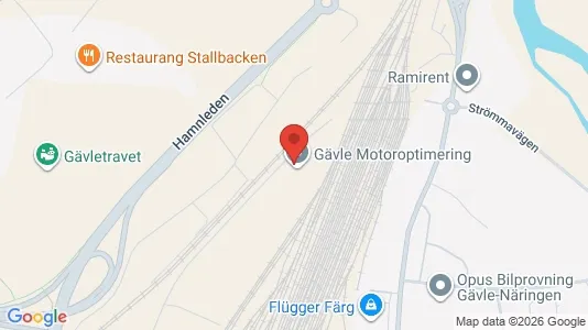 Affärslokaler att hyra i Gävle - kort over placeringen